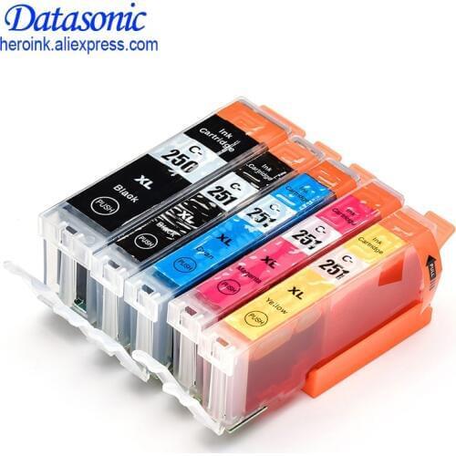 5 PCS 250 251 PGI-250 CLI-251 Ink Cartridge Compatible For Canon PIXMA IP7220 MG5420 NX922 Printer