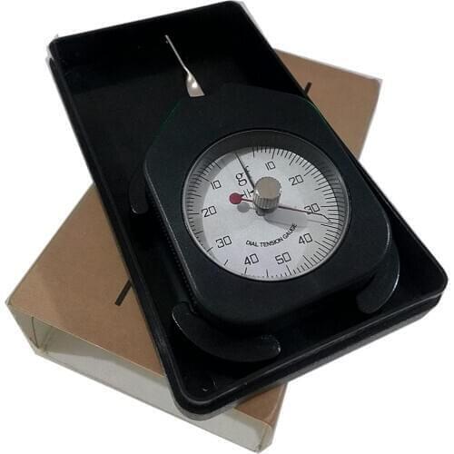 Analog Tension Meter Gauge Dual Needle Dial Tensiometer with Peak-hold 50g Measuring Range 10-50-10