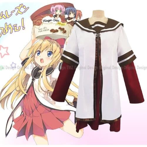 Anime YuruYuri cosplay costumes Toshinou Kyouko uniforms Akaza Akari skirt Sugiura Ayano costumes School uniforms Women cosplay
