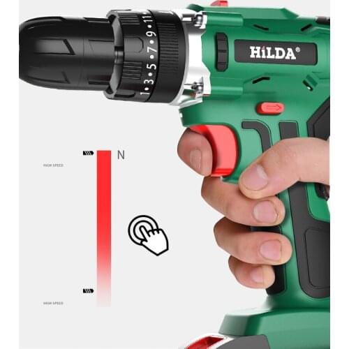 Brushless 12V Electric Drill Electric Screwdriver Wireless MultiFunction Rechargeable Lithium Battery 2 Speed Impact Drill