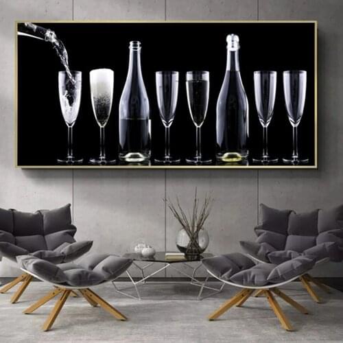Large 5D DIY Diamond Embroidery Red wine, wine glass, bar restaurant decoration Of Rhinestone Diamond Painting Cross Stitch