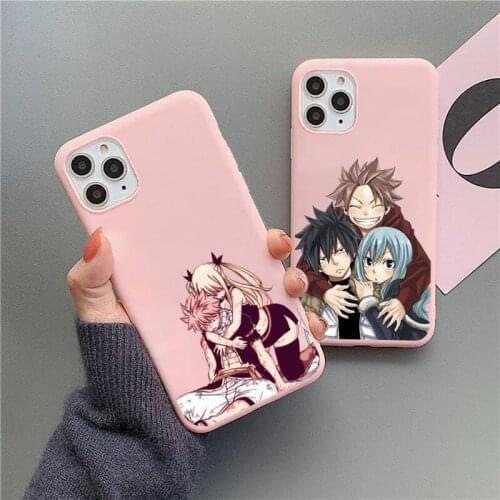 Fairy Tail Phone Case Candy Color for iPhone 6 6S 7 8 11 12 XS X SE 2020 XR mini pro Plus MAX mobile bags
