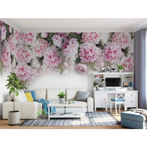 European Flower Wallpaper Wall Paper for Bedroom Sofa TV Decor Contact Paper Wall Murals Luxury Home Decor Canvas Mural Custom