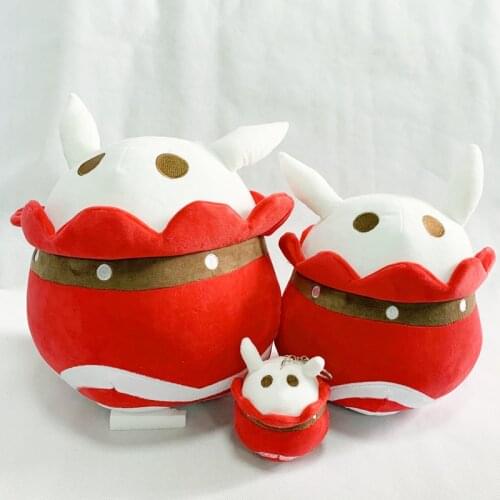 Game Genshin Impact Klee Ganyu Keqing Bomb Dango Plush Pillow Cosplay Props Toy Keychain Pendant