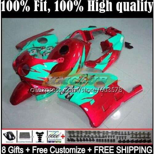 Injection For HONDA CBR250RR CBR 250 250RR 90 91 92 93 94 41CL.233 MC22 CBR250 R RR 1995 1996 1997 1998 1999 Fairing Cyan Red