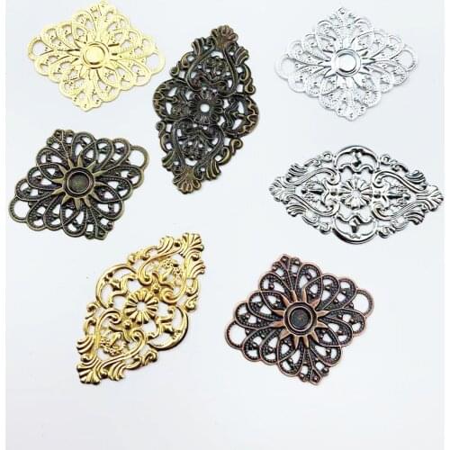 Metal Filigree Flower Diy Hand Made Jewelry Findings Components
