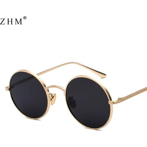 Fashion Round Punk Sunglasses Men Classic Retro Oval Sunglasses Women Metal Frame Glasses UV400 oculos feminino очки
