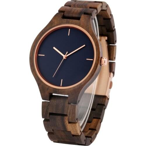 Mens Wooden Watch Casual Nature Wood Clock Male Sport Quartz Analog Wristwatch Full Bamboo Bracelet Strap Simple Timepiece Gift