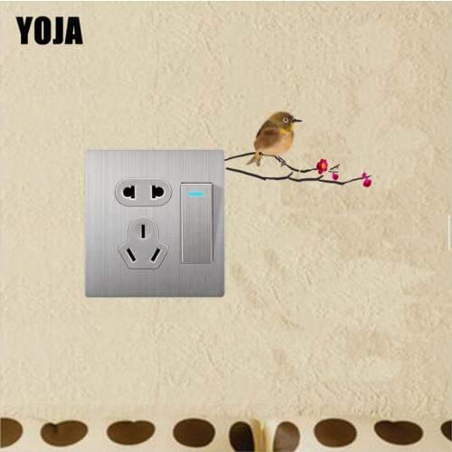 YOJA Fashion Beautiful Birds Decor Wall Switch Sticker Living Room Bedroom Personalized Decals 10SS0373