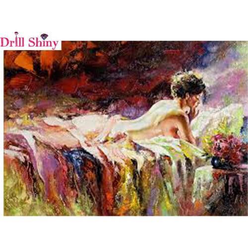 NEW DIY 3D Sexy nude naked woman diamond painting cross stitch canvas oil yarn dyed home decor Crafts Diamond Embroidery icons