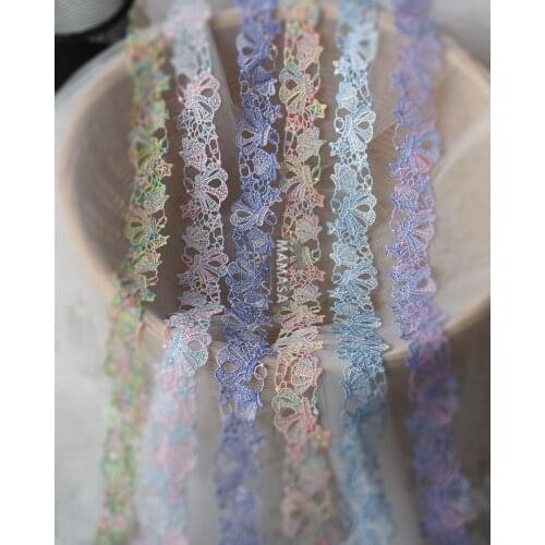 15Yds New product color polyester lace clothing accessories lace fabric polyester bar code shell handmade accessories trims 3cm