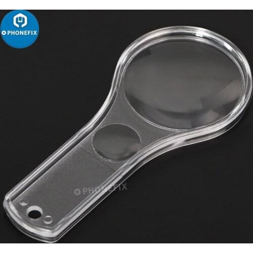 10pcs/lot 25mm Transparent Acrylic Magnifiers PMMA Magnifying Glasses Toys Kids Experimental Magnifier Learning Home Office Gift