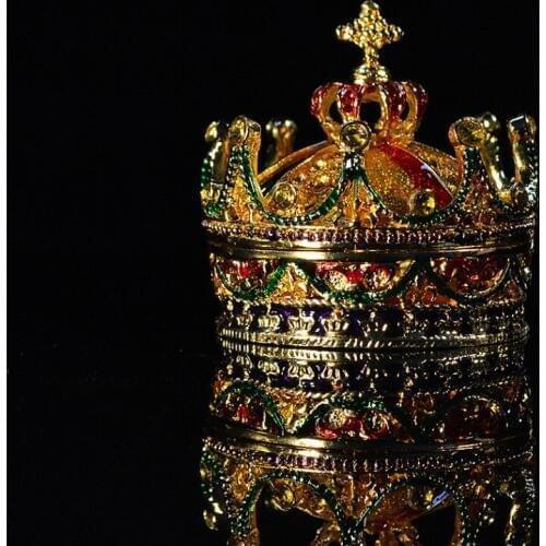 QIFU Metal Craft Crown Shape Home Decor for Jewerly Box