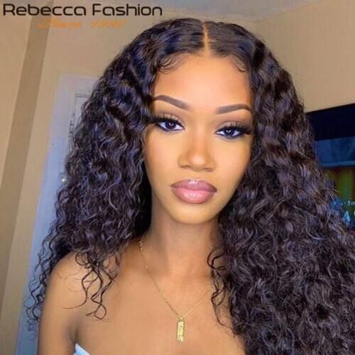 Rebecca Malaysian Deep Wave Bundles With Closure Malaysian Hair 30 Inch Bundles With Closure 3 Bundles With Closure Human Hair
