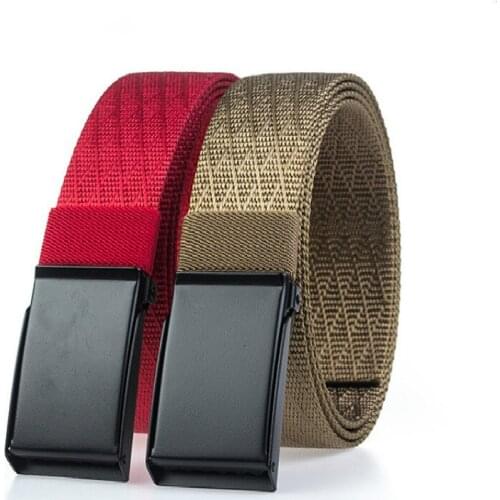 New Metal Buckle Really Nylon Waistband Designer Belt High Quality Women Fashion Men Outdoor Travel Tactical Waist Belt