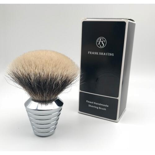Christmas Sales Frank Shaving(FS)-26mm Finest Badger Shaving Brush Chrome Metal Handle Laser FS Logo FREE SHIPPING