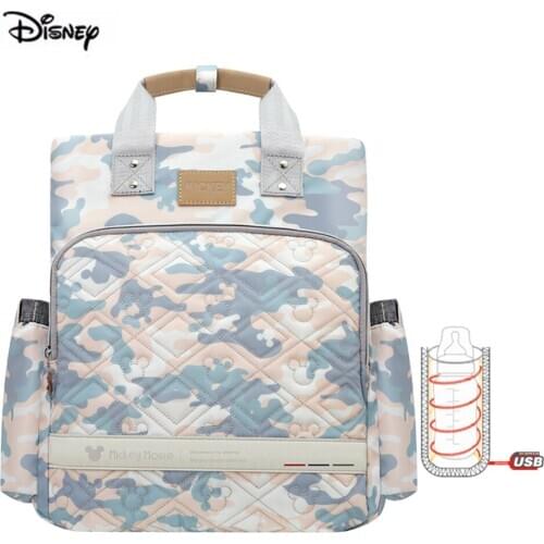 Disney Mommy Bag Mocha Mothers Bag Bottle Insulation Diaper Bag Multi-Function Large Capacity Backpack Pregnancy Bag