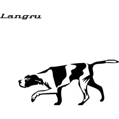 Langru 15.2*6.8CM Hunting Dog Car Stickers Reflective Vinyl Decal Bumper Car Accessories Jdm