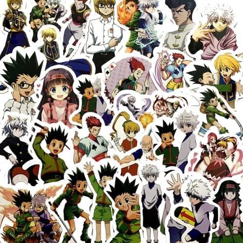TD ZW 50Pcs Cartoon HUNTER HUNTER Stickers For Suitcase Skateboard Laptop Luggage Fridge Phone Car Styling DIY Sticker
