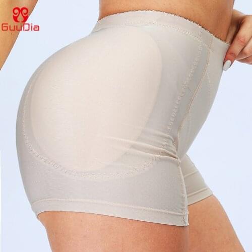 GUUDIA Removable Pads Womens Hip Butt Lifter Boy Shorts Sponge Padded Body Shaper Butt Hip Enhancer Control Panties Push Up
