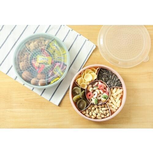 1PC Multifunction Snacks Fruit Dishes Saucer Snack Tray Fruit Tray Plates Desktop Decor Melon Seeds Candy Storage Boxes LF 201