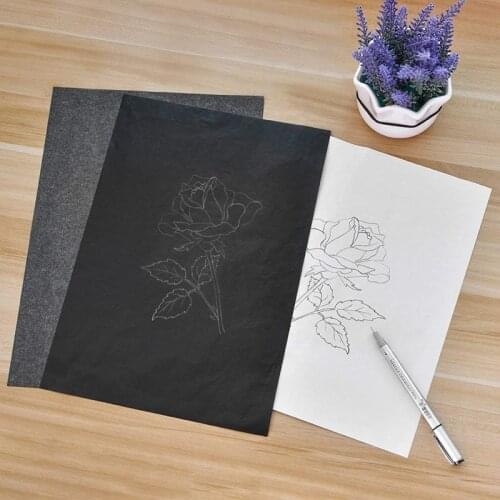 100 Pcs Carbon Paper Transfer Copy Sheets Graphite Tracing A4 for Wood Canvas Art JR Deals