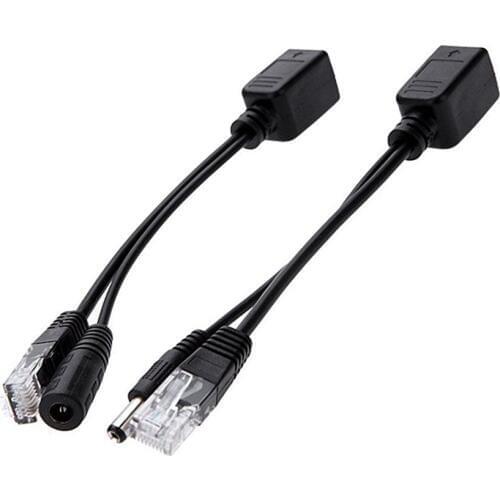 2PCS/Set Passive PoE Injector And Splitter Kit With 5.5x2.1 Mm DC Power Adaptor Connector 12V-48V For IP Camera