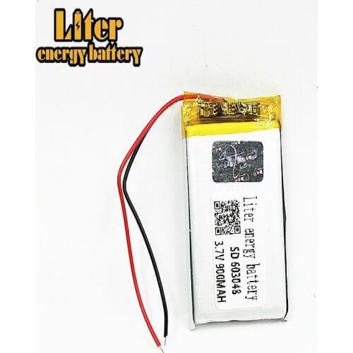 3.7V 900mAh 603048 Lithium Polymer Li-Po li ion Rechargeable Battery cell For Mp3 MP4 MP5 GPS mobile bluetooth Drone Game Player