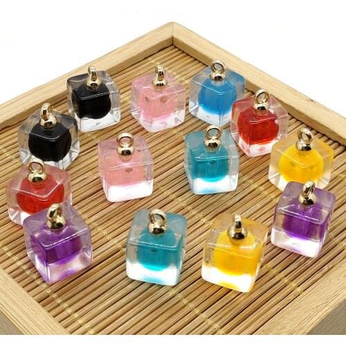 Acrylic Colorful Pendant Charm Fashion Necklace Pendant Handmade DIY Jewelry Necklace Bracelet Accessories Wholesale 5pcs