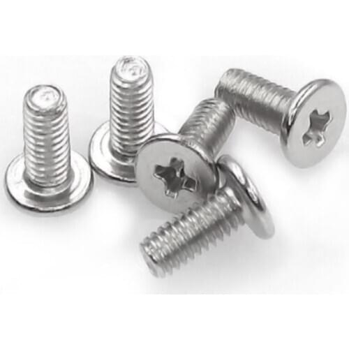 500pcs CM M1.4 M2 M2.5 M3 steel with nickel Cross Phillips Ultra Thin Super Low Flat Wafer Head Screw Bolt for Laptop Computer