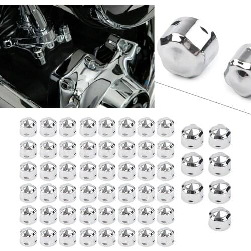 56PCS/Set Motorcycle Engine Bolts Cap Set For Harley Davidson Road King Electra Glide 1999-2016 FLHX FLHTK Chrome