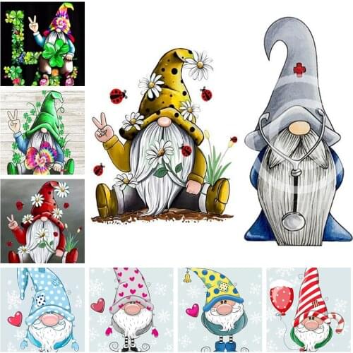 Gnome Cartoon Series 5D Diamond Painting Full Round Drill Diamond Painting Home Decoration Gift Creative Hanging Painting 30x40