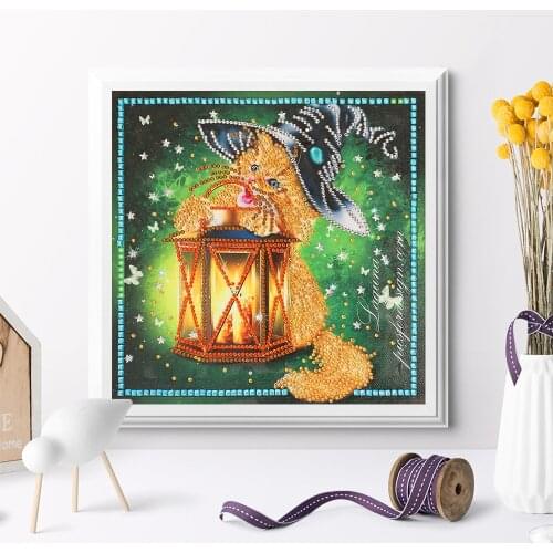 Special-shaped Diamond Painting Cat Cow Wolf Diamond Embroidery Diamond Mosaic Animal Colorful Cross Stitch Kit Home Decoration