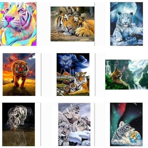 Diamond painting full drill, landscape, diy ,tigers,5d, diamond embroidery animal,diamond mosaic painting NEW