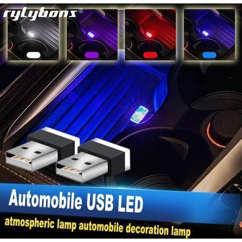 Car-styling Universal PC Portable Plug stereo USB Adaper Car Interior Car styling Car USB Adapters LED Lights Decorative Lamp