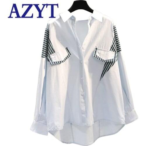 Женские белые рубашки AZYT China At AliExpress