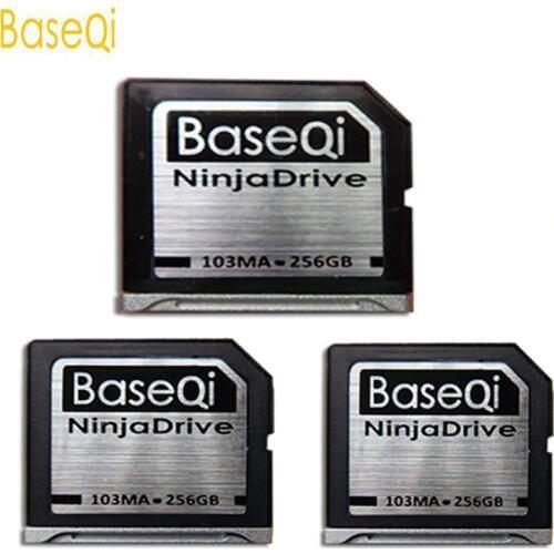 Baseqi Ninja Stealth Drive 256G Aluminum Minidrive SD Card for Macbook Air 13inch