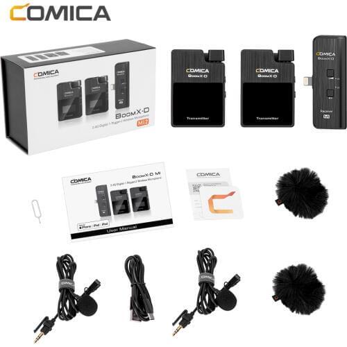 Comica BoomX-D MI Wireless Microphone Transmitter Kit Mini Microphone Receiver 2.4G Digital Microfone For Smartphones Video Mic