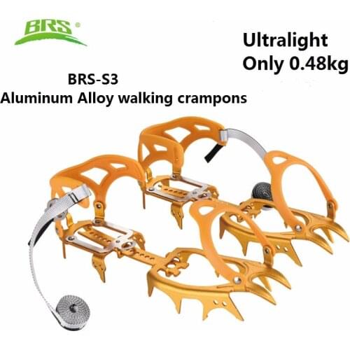 BRS Fourteen Teeth Crampons Snowfield Walking Crampon Aluminium alloy Climbing Iron Spike BRS-S3