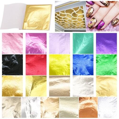 Art Craft Design Paper For DIY Resin Clay Mold Making Gilding Imitation Gold Sliver Copper Foil Paper Sticker Manicure Foils