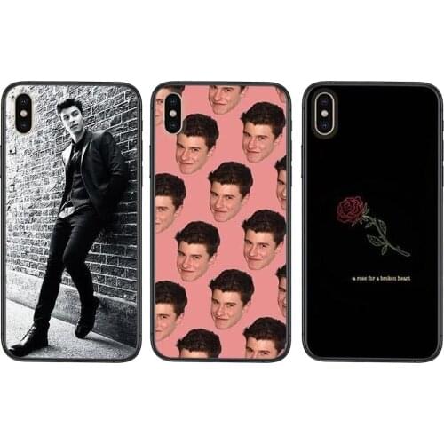 Cute shawn mendes Black Coque Trend Bumper Vivid Colour For Xiaomi Redmi K40 K30 K30S K20 Gaming 9 9C 8 8A 7 7A 6 6A 5 4X 4A