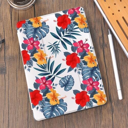 Flowers ipad Case For Air 2 4 11.5 inch Pro 2020 With Pen Holder 8th 10.5 Generation 7th 12.9 Pro 2018 Mini 4 5 Silicone Case
