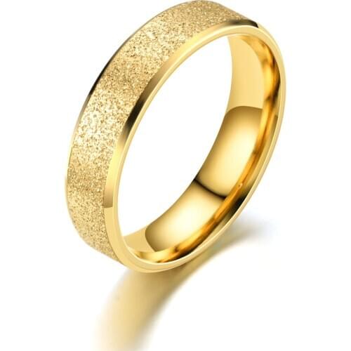 4 colors Stainless steel frosted ring popular couple loves 6MM rings jewelry Christmas gifts punk rings for men