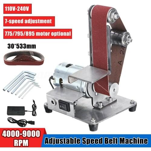 Newest Mini DIY Belt Sander Sanding Grinding Machine Abrasive Belts Grinder Polishing