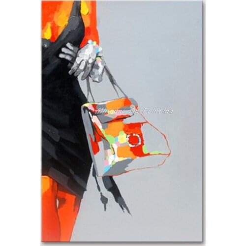 Free Shipping Pure hand-painted Oil Painting on Canvas Fashion girl Painting Modern Home Decoration Art Wall Picture 60X90CM
