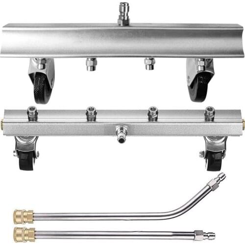 High Pressure Washer Car Chassis Road Cleaning Stainless Steel Nozzle G1/4 Quick Connect With Wheels Undercarriage Washer