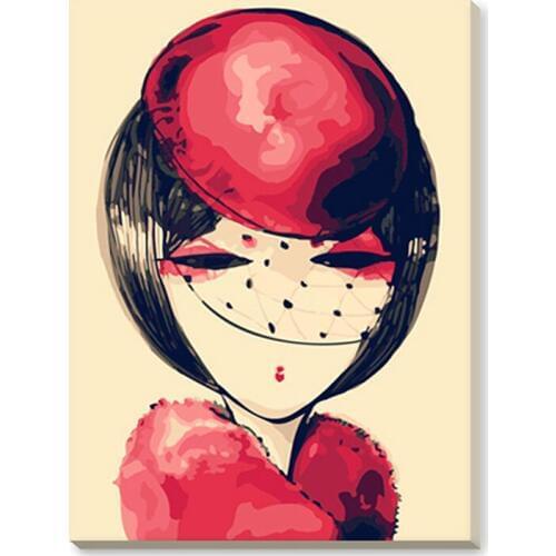 Digital paint by numbers COCO girl coloring by numbers beauty girls diy oil painting modular painting