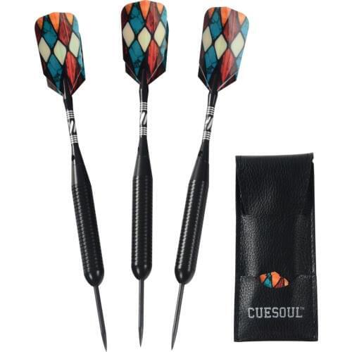 Cuesoul 24 Grams Steel Tip Brass Barrels Darts Set With Aluminum Shafts