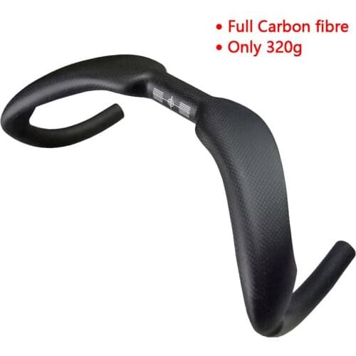 FIC New no-logo full carbon fiber high tension 3K UD clamp 31.8mm Track Bicycle Urltra-light competition bicycle handlebar
