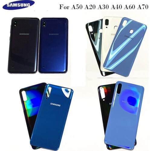 Original Samsung Galaxy A30 A40 A50 A60 A70 2019 Glass Housing Battery Back Cover Rear Door Case Replacement Part Adhesive TOOLS